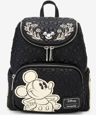 Loungefly Disney Mickey Mouse Quilted Black Backpack
