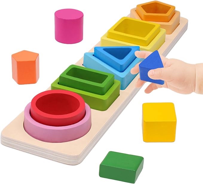 Geometric Stacker Wooden Educational Toy