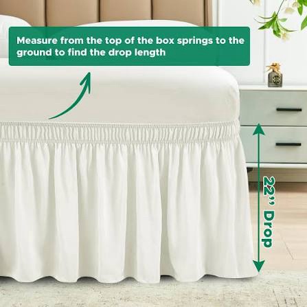 Biscaynebay Wrap Around Bed Skirt Solid Machine Washable