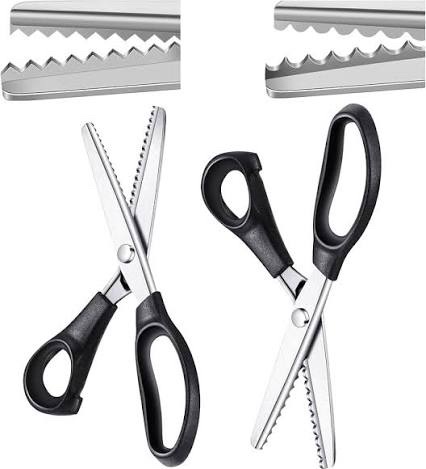 Amylove 2 Pcs Pinking Shears for Leather and Clothing