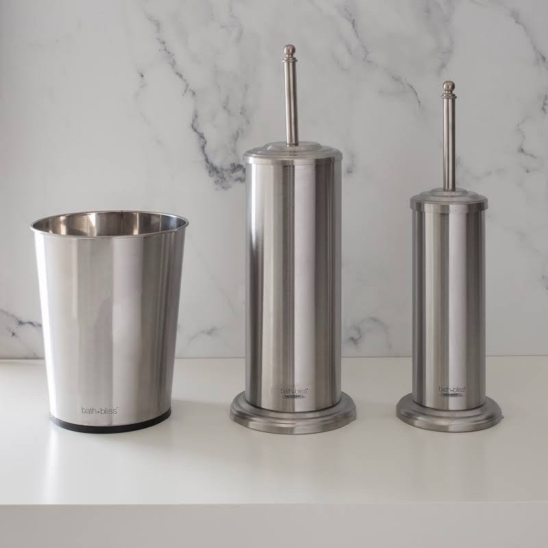 Bath Bliss 5-Liter Waste Bin and Toilet Brush Holder Set