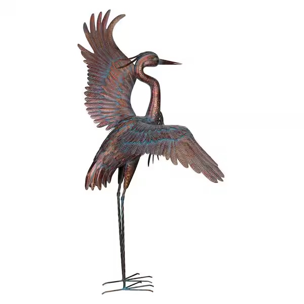 Regal Art & Gift Copper Patina Heron 48" - Dancing