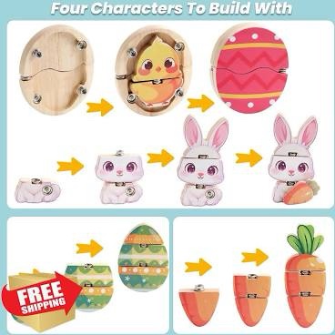 HUZU Easter Snap Builders Motor Skill Toy