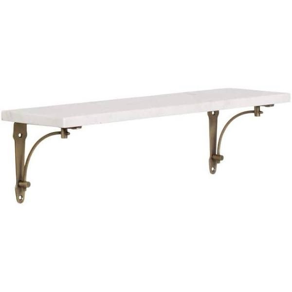 Marble Shelf with Metal Brackets