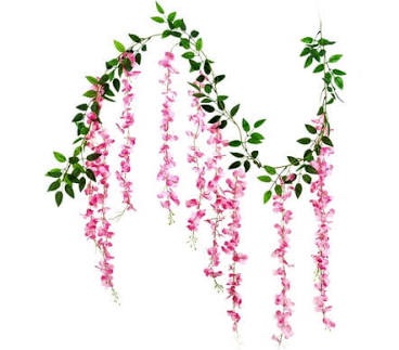 4-packArtificial Wisteria Arch Floral Decor (Pink)
