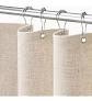 XOGUIBO Linen Shower Curtain Boho Farmhouse 72x72