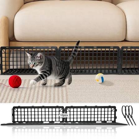 BeeStorix 12Pcs Under Couch Couch Barriers for Pets Toys