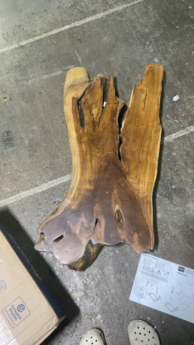 Natural Teak Root Coffee Table Base