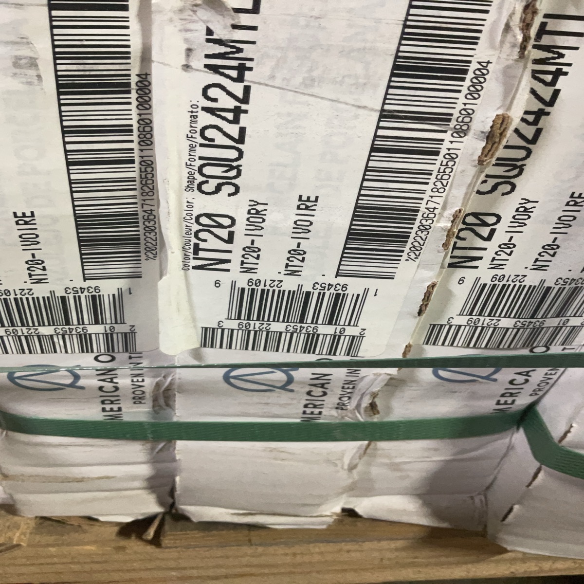 409.76sq ft of American Olean NT20 Ivory Porcelain Tile 24x24