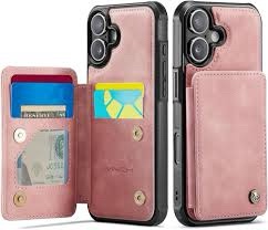 VINICH iPhone 16 Pro Wallet Case - RosePink
