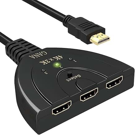 GANA 3-Port HDMI Switch 4K 1080P 3D Player