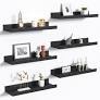 upsimples Floating Shelf Ledge Shelves - Black
