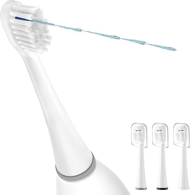LEDOSAKO Flossing Toothbrush Head Replacement for SF01-SF04, 9-Pack