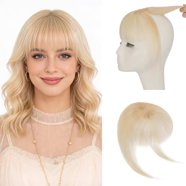 Hairro Clip-in Hair Bangs, Dark Blonde