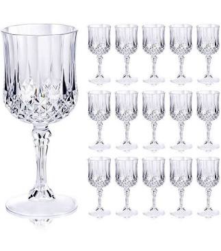 Ciaell 24 Pack Plastic Wine Glasses