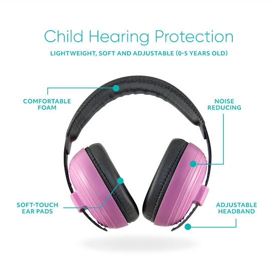 Safety Protective Ear Muffs - Pink