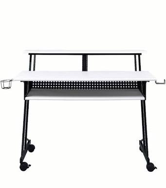 White+Black Computer Desk