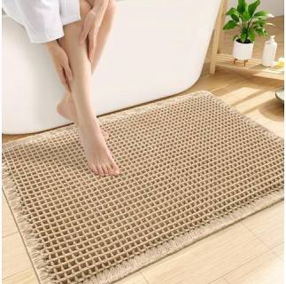 Smiry Waffle Bath Rug - 100% Polyester