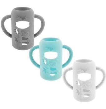 Baby Bottle Silicone Protective Sleeve with Handles - Space/Planet Design