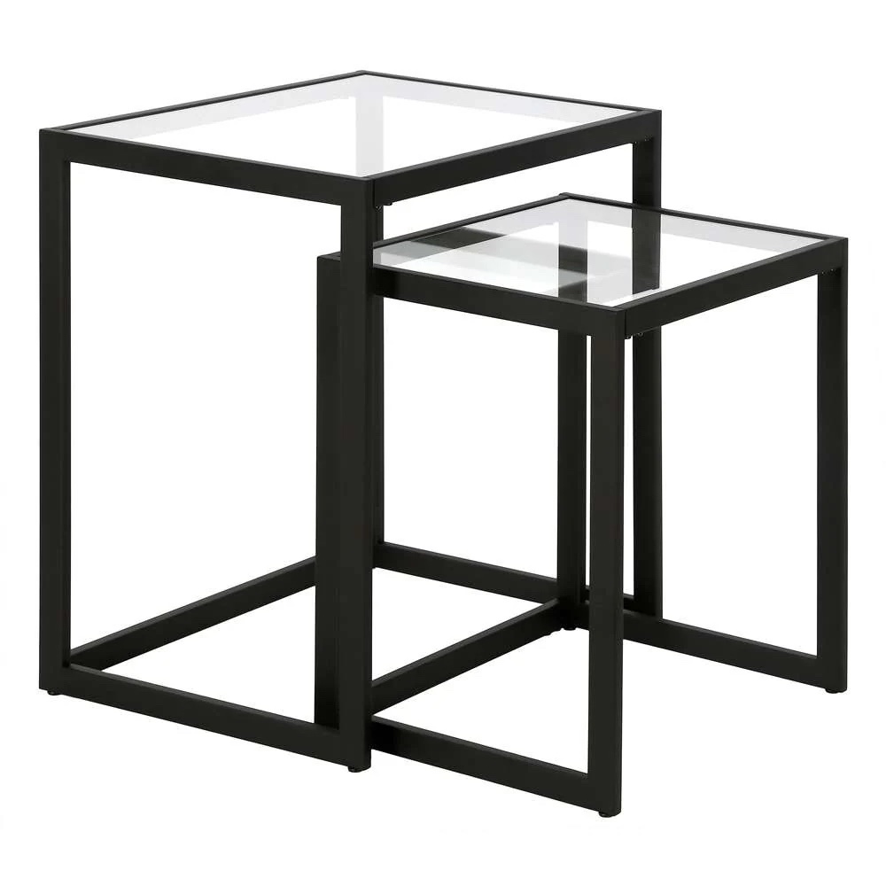 (“ST0554”) NESTING SIDE TABLES BLACKENED BRONZE FINISH