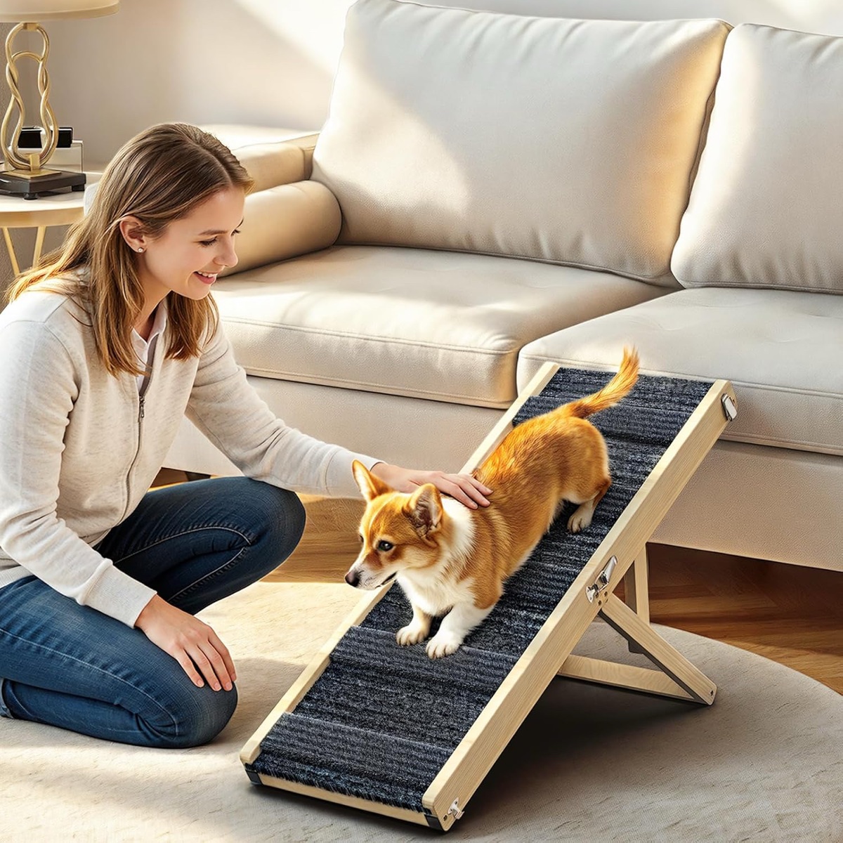 Pawaboo Foldable Wooden Pet Ramp