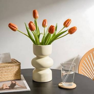 Modern Ceramic Sculptural Vase or Candle Holder
