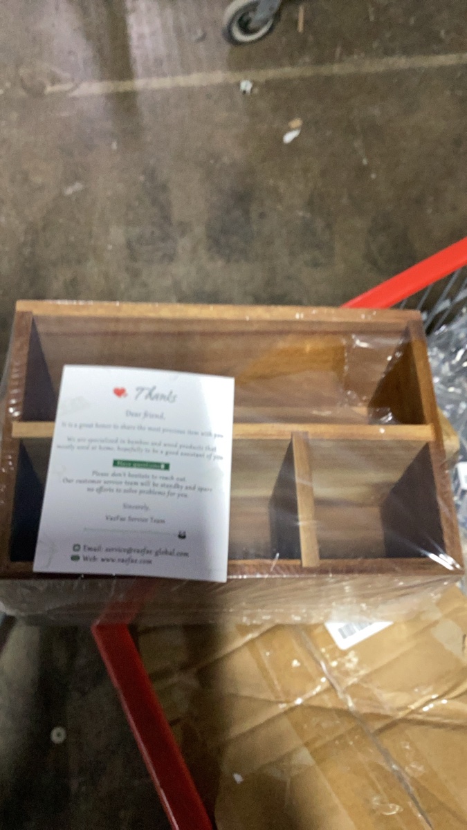 Vastar Bamboo Desk Organizer with Compartments
