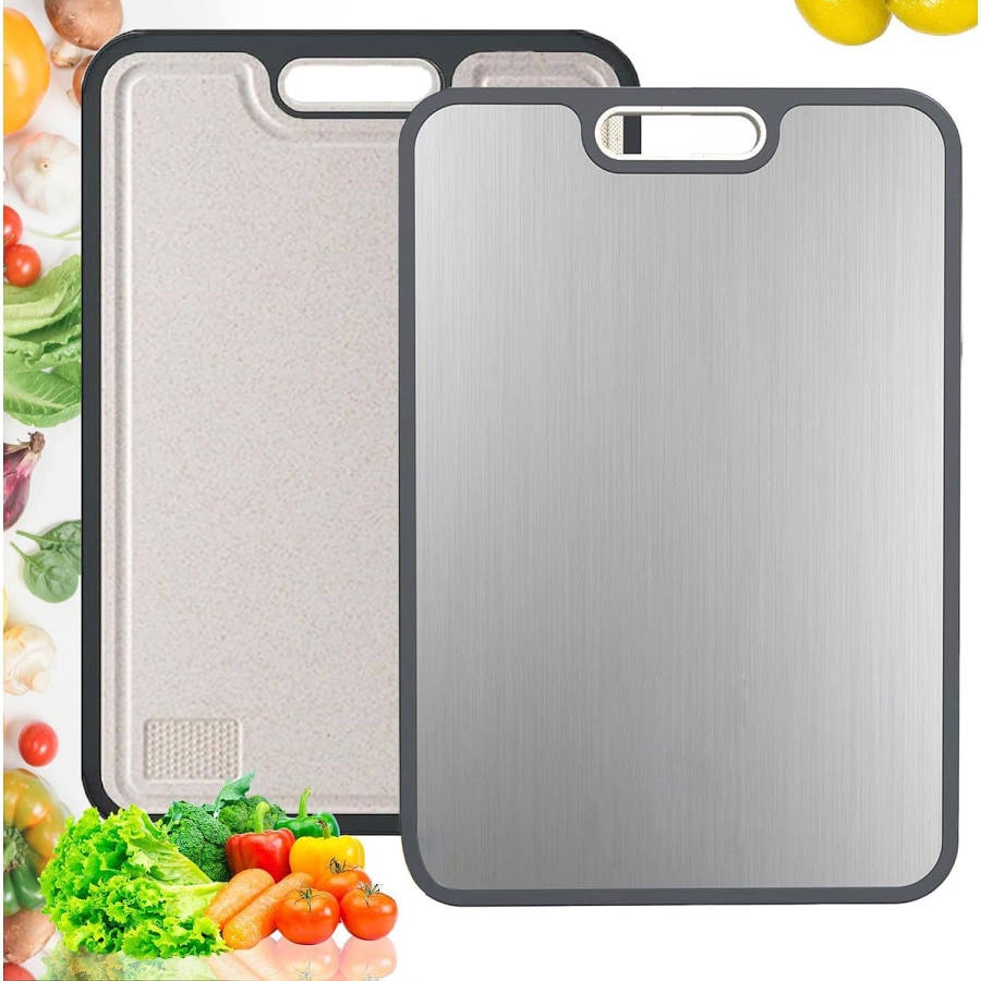 Double-Sided Pure Titanium Cutting Board with Handle