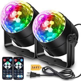 Apeocose 2-Pack Disco Ball DJ Party Lights