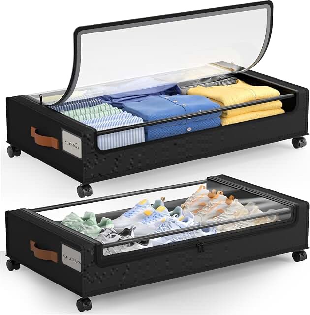 Rolling Under-Bed Storage Containers, 2-Pack