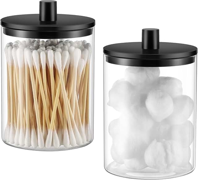 Glass Vanity Storage Canister Set