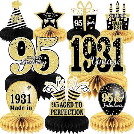 9PCS 95th Birthday Party Decoration Set