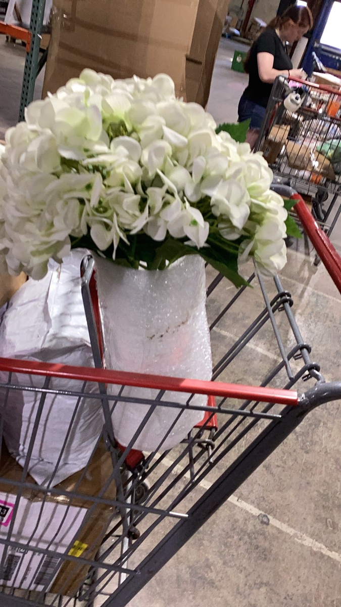 Artificial Floral Bouquet with Vase/Base
