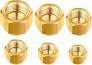 Gisafai 6-Piece Brass Pipe Cap Assortment Set (1/4 to 3/4 OD)
