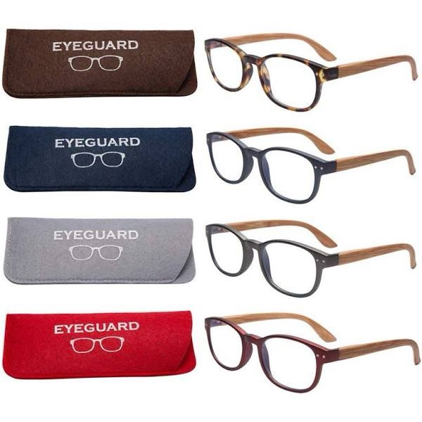 Eyeguard Reading Glasses (Multi-Pack with Felt Pouches)