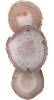 Trinity Wall Sconce in Pale Lavender Agate