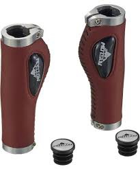 MOTGUV Bicycle Handlebar Grips - Brown Leather Style