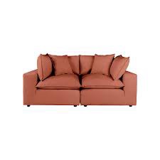 Backrest & seat only Unbranded C01 Brown Velvet Loveseat
