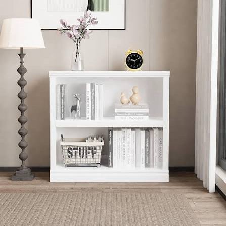 White 2 Tier Book Shelf