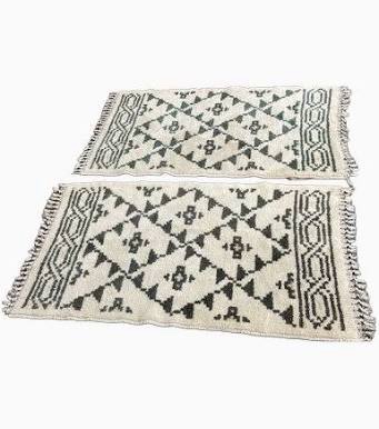 Bohemian Style Accent Rugs, 2-Piece Set