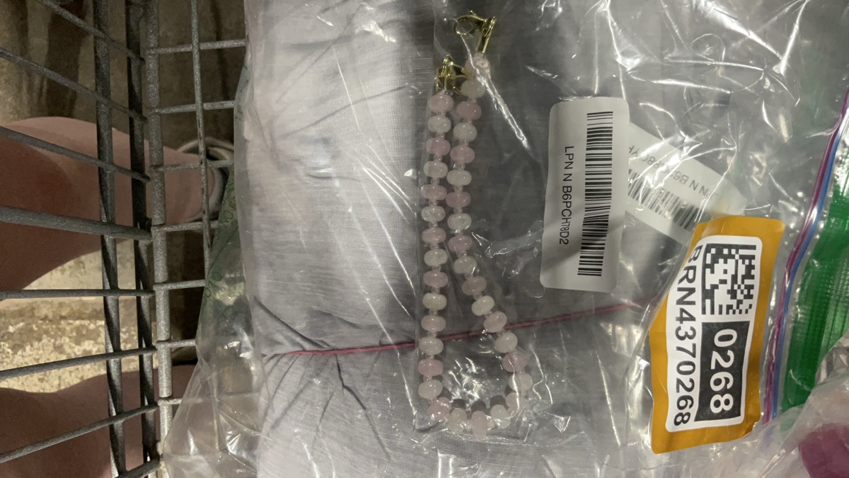 Beaded Phone Charm / Bag Strap with Gold Lobster Clasps