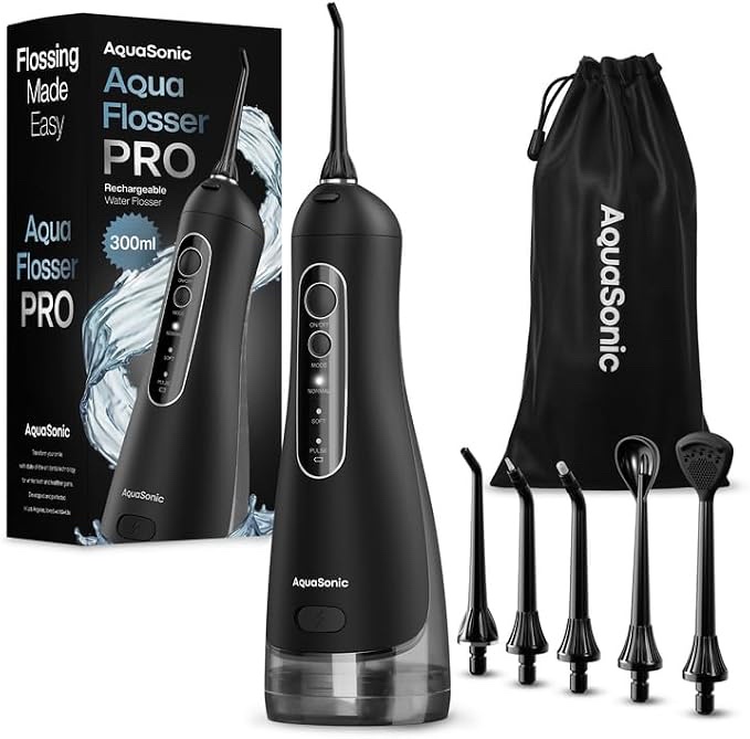 AquaSonic Aqua Flosser PRO Rechargeable Water Flosser