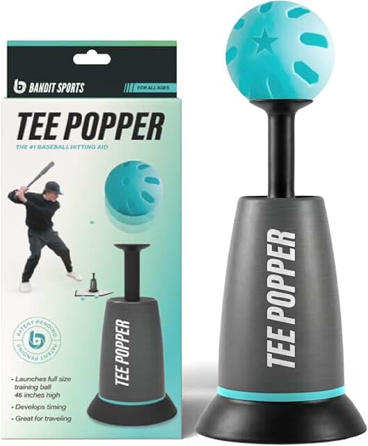 Tee Popper Mini 12-Ball Baseball Hitting Aid Bundle