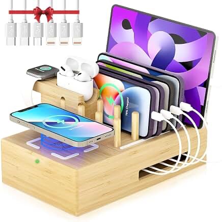 Aumion Bamboo Multi-Device Charging Station Dock