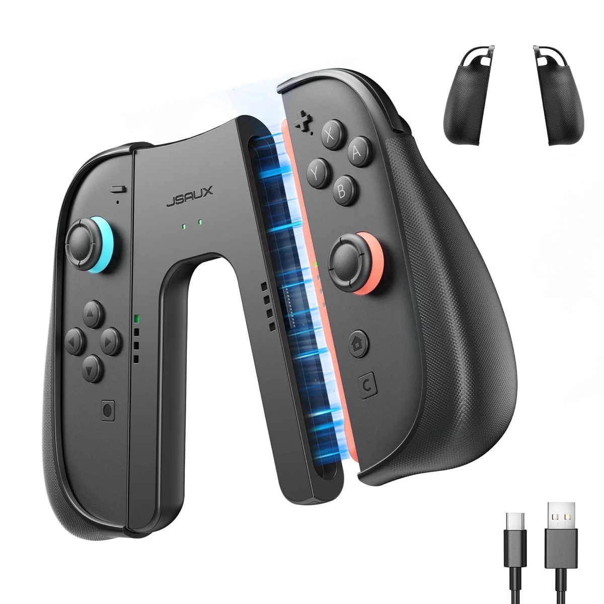JSAUX JoyVerse Series Dual Joy-Con Charging Grip for Switch 2 - Solid Grip Edition