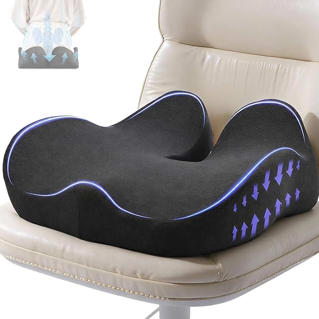 Ergonomic Memory Foam Seat Cushion for Office Chairs