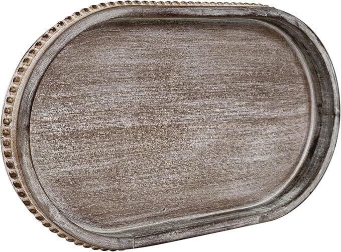 HPC Decor 15in Oval Tray for Coffee Table Decor