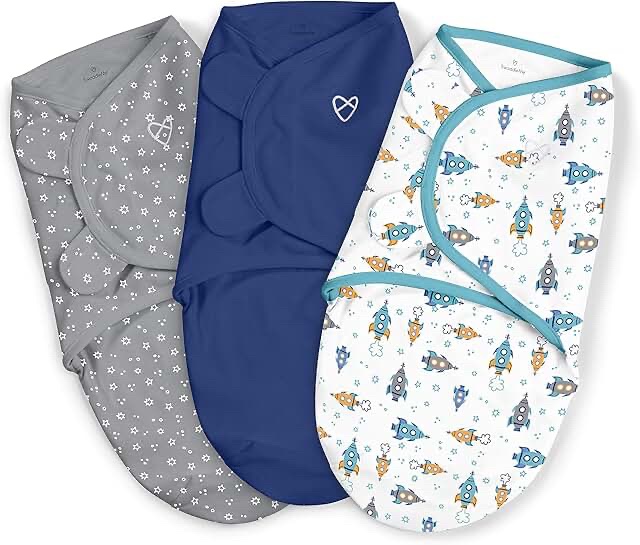 SwaddleMe by Ingenuity Original Swaddle 3-Pack (3-6 Months, 1.0 TOG)