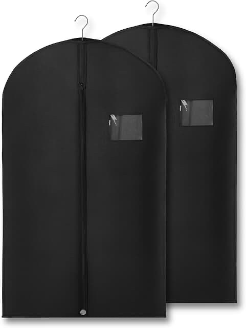 Black Garment Cover with Clear Viewing Window