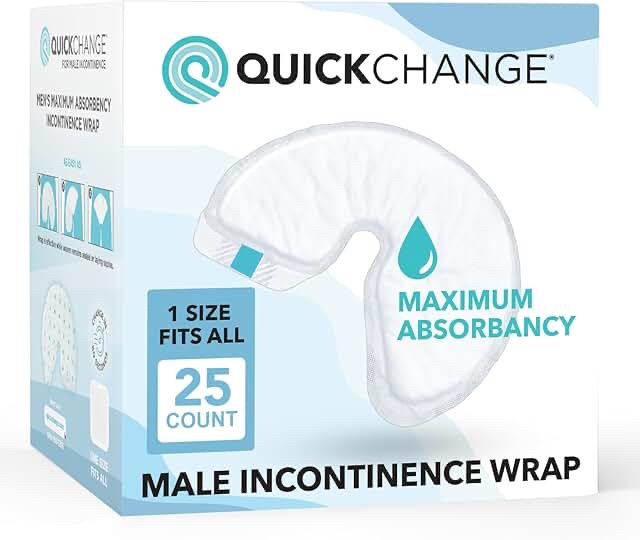 QuickChange Maximum Absorbency Male Incontinence Wrap, 25 Count